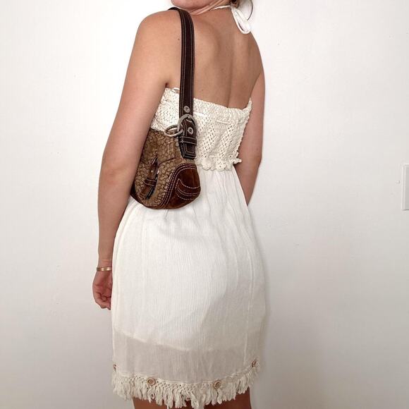 Absolutely gorgeous white crochet halter dress - Picture 3 of 8